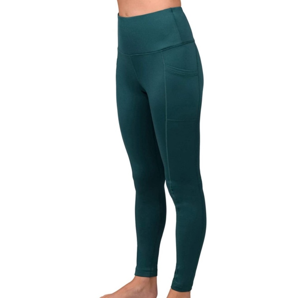 Teal legging with pockets 7/8th length